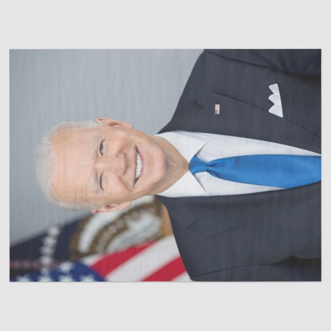 Präsident Joe Biden White House Portrait Seidenpapier (Vorderseite)