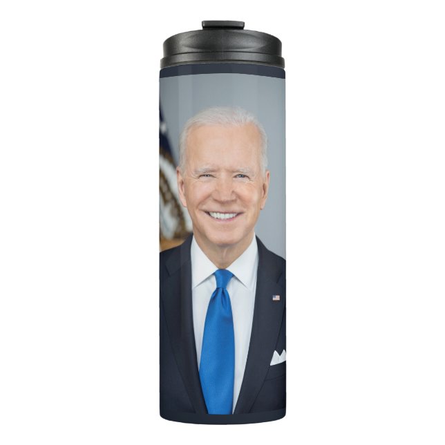 Präsident Joe Biden White House Portrait Thermosbecher (Vorderseite)