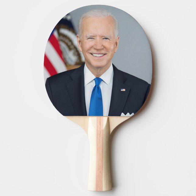 Präsident Joe Biden White House Portrait Tischtennis Schläger (Vorderseite)
