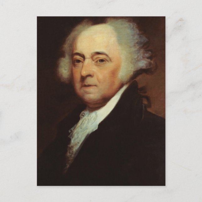 Präsident John Adams Postkarte (Vorderseite)