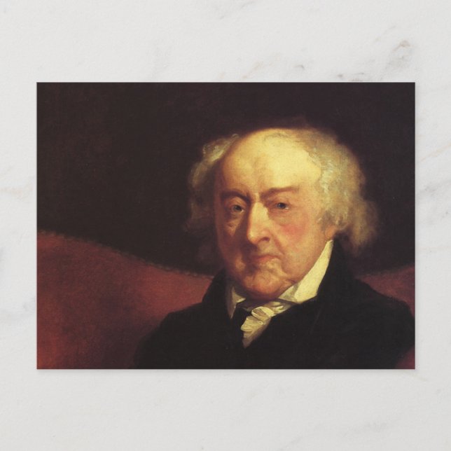 Präsident John Admas Postkarte (Vorderseite)