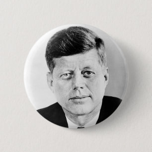 Präsident John F Kennedy Portrait Button