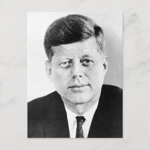 Präsident John F Kennedy Portrait Postkarte