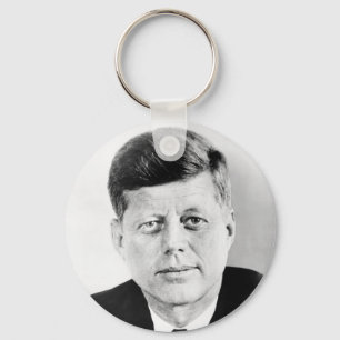 Präsident John F Kennedy Portrait Schlüsselanhänger
