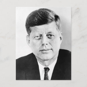 Präsident John F Kennedy Porträt Postkarte