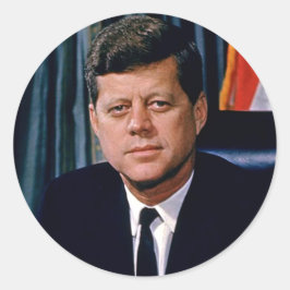 Präsident John F. Kennedy Runder Aufkleber