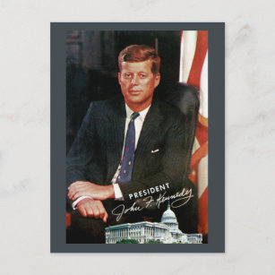 Präsident John F. Kennedy Vintag Postcard Postkarte