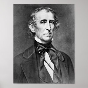 Präsident John Tyler Portrait - Circa 1860 Poster