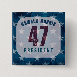 Präsident Kamala Harris 47. Quadrat Button