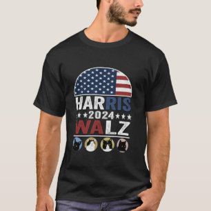 Präsident Kamala Harris Funny Cat Ladys Haris Wal T-Shirt