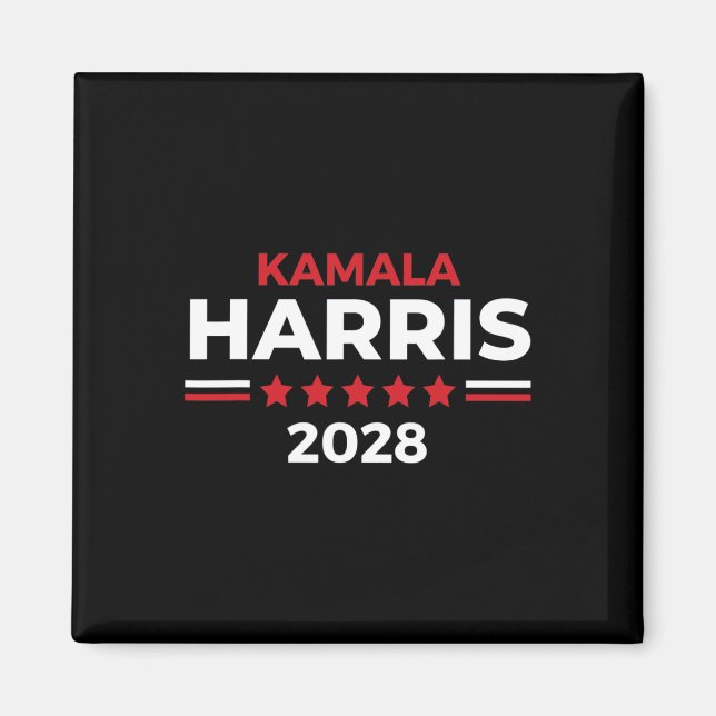 Präsident Kamala Harris für den Präsidenten 2028 Magnet (Vorne)