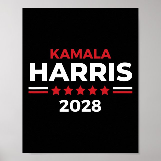Präsident Kamala Harris für den Präsidenten 2028 Poster (Vorne)
