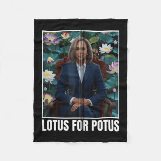 Präsident Kamala Harris Portrait Lotus für Potus Z Fleecedecke