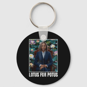 Präsident Kamala Harris Portrait Lotus für Potus Z Schlüsselanhänger