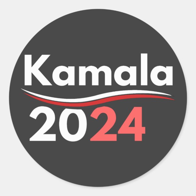 Präsident kamala harris, Präsident Harris Runder Aufkleber (Vorderseite)