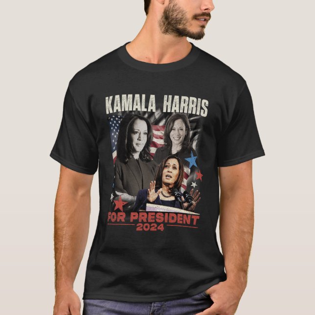 Präsident Kamala Harris Wir gehen nicht zurück 202 T-Shirt (Vorderseite)