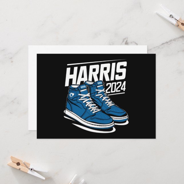 Präsident Kamala Wahlbeobachter: Harris 24 Wahlsie Einladung (Vorderseite/Rückseite Beispiel)
