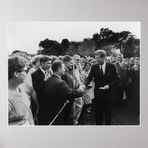 Präsident Kennedy Greets Peace Corps Freiwillige Poster