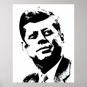 Präsident Kennedy -- Schwarzweiss Poster