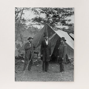 Präsident Lincoln bei Antietam Maryland Bürgerkrie