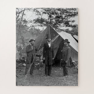 Präsident Lincoln bei Antietam Maryland Bürgerkrie