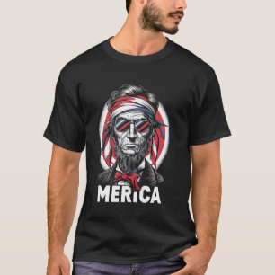 Präsident Lincoln MERICA USA Flag 4 T-Shirt