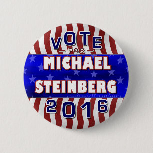 Präsident Michael-Steinberg Wahl 2016 Demokrat Button