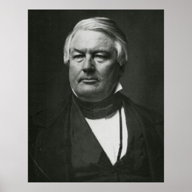 PRÄSIDENT MILLARD FILLMORE Daguerreotype Print Poster (Vorne)