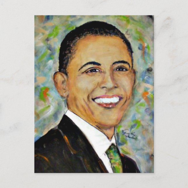 Präsident Obama (2008) Portrait Postkarte (Vorderseite)