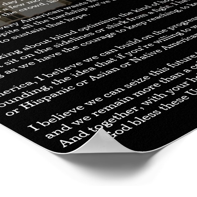 Präsident Obama 2012 Siegesvortrag Poster (Ecke)