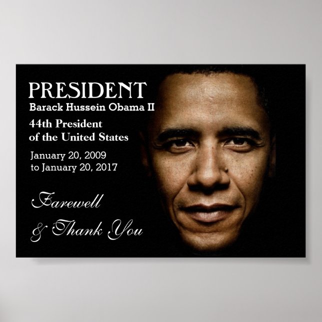 Präsident Obama Abschied und vielen Dank Poster (Vorne)