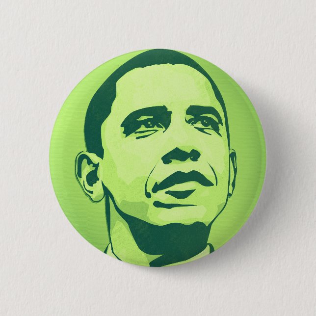 Präsident Obama, Änderung ist jetzt grüner Knopf Button (Vorderseite)