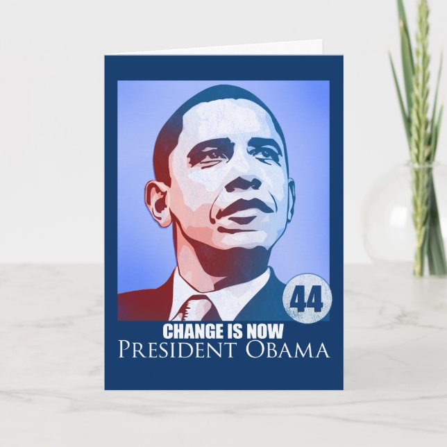 Präsident Obama, Änderung ist jetzt Karte (Vorderseite)