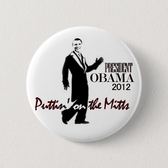 Präsident Obama erhält elegant Button (Vorderseite)