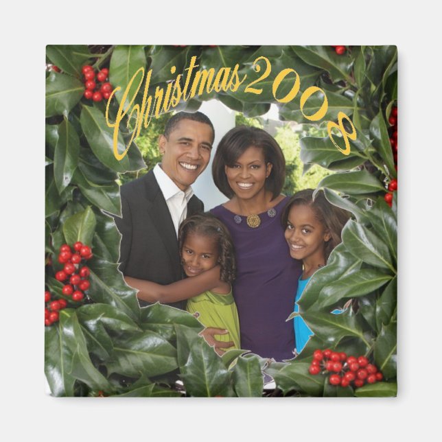 Präsident Obama Erstes Familienfest 2008 Magnet (Vorne)