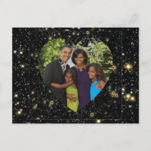 Präsident Obama Erstes Foto der Familie Postkarte