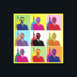 Präsident Obama Funky Modern Pop Art Leinwanddruck<br><div class="desc">Pop Art Version von Obamas ersten Amtszeit Präsidentenportrait (2009). In einer im Februar 2009 von Harris Interactive für France 24 und die International Herald Tribune in der Western Europe und den USA durchgeführten Umfrage wurde Obama als der angesehenste und mächtigste Weltführer bewertet.</div>