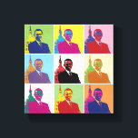 Präsident Obama Funky Moderner Pop Art 8x8 Leinwanddruck<br><div class="desc">Pop Art Version von Obamas ersten Amtszeit Präsidentenportrait (2009). In einer im Februar 2009 von Harris Interactive für France 24 und die International Herald Tribune in der Western Europe und den USA durchgeführten Umfrage wurde Obama als der angesehenste und mächtigste Weltführer bewertet.</div>