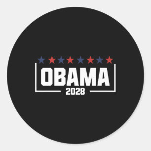 Präsident Obama für 2028 Premium Runder Aufkleber