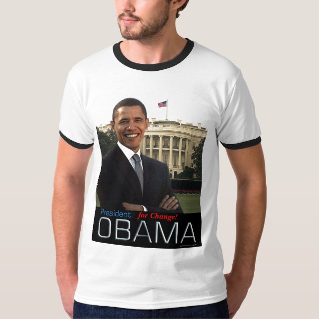 Präsident Obama, für Änderung! T-Shirt (Vorderseite)