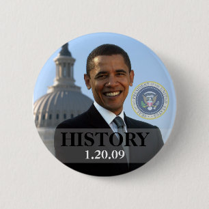 Präsident Obama Geschichte 1/20/09 Button