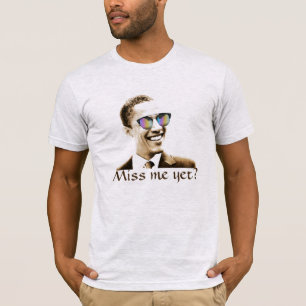 Präsident Obama in den Schatten fragt, "Fräulein T-Shirt