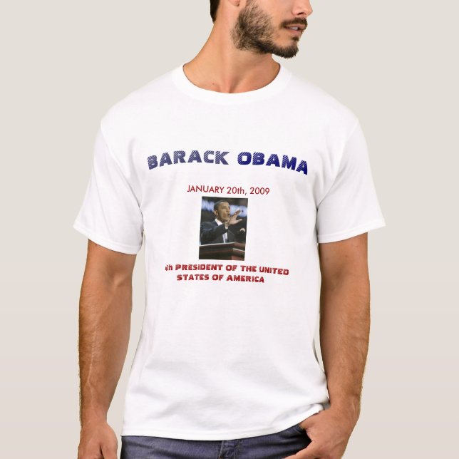 PRÄSIDENT OBAMA INAUGURATION T-SHIRT (Vorderseite)