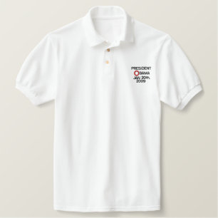 PRÄSIDENT OBAMA INAUGURATION WHITE POLO SHIRT