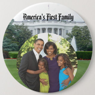 Präsident Obama Keepsakes First Family großes 6" Button