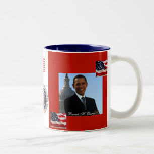 Präsident Obama Patriotische Feier Zweifarbige Tasse