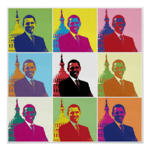 Präsident Obama Pop Art 20x20 Poster