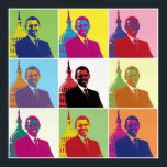 Präsident Obama Pop Art Poster<br><div class="desc">Pop Art Version von Obamas ersten Amtszeit Präsidentenportrait (2009). In einer im Februar 2009 von Harris Interactive für France 24 und die International Herald Tribune in der Western Europe und den USA durchgeführten Umfrage wurde Obama als der angesehenste und mächtigste Weltführer bewertet.</div>