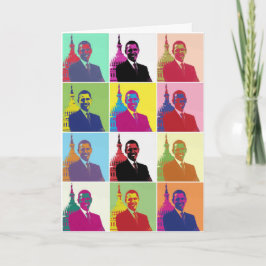 Präsident Obama Pop Art Presidential Birthday Karte