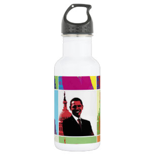 Präsident Obama Pop Art Trinkflasche